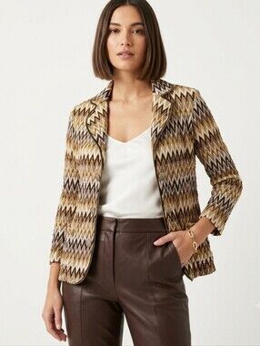 Alberto Makali Women's Vintage Brown Zip-Up Sweater w/ Pockets Size Medium
